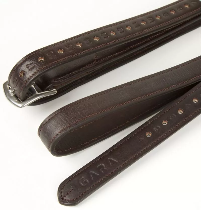 Velociti GARA Non Stretch Stirrup Leathers Havana 1"x3/4"