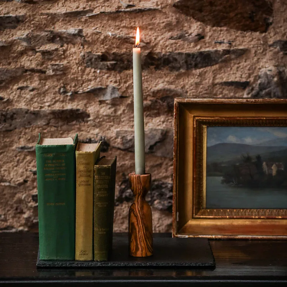 Selbrae Olive Wood - Large Candlestick Holder