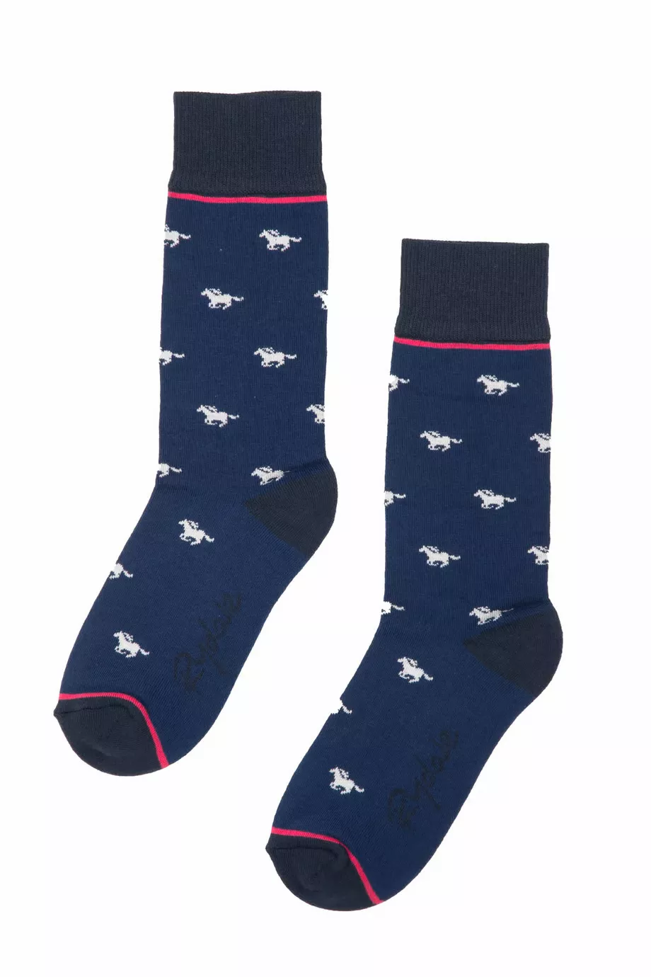Ladies Galloping Horse Ankle Socks Denim 4-7