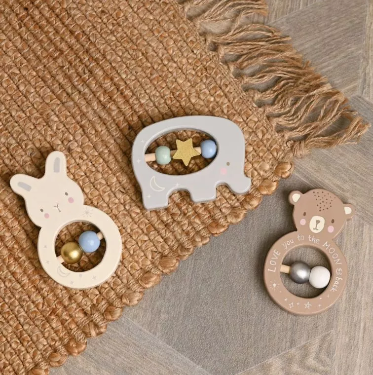 Bambino Wooden Animal Rattles - Each