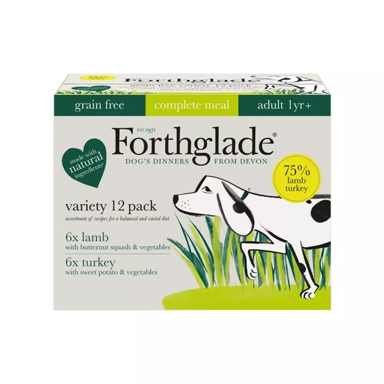 Forthglade Complete Adult GF Variety (Lamb & Turkey) 12x395g