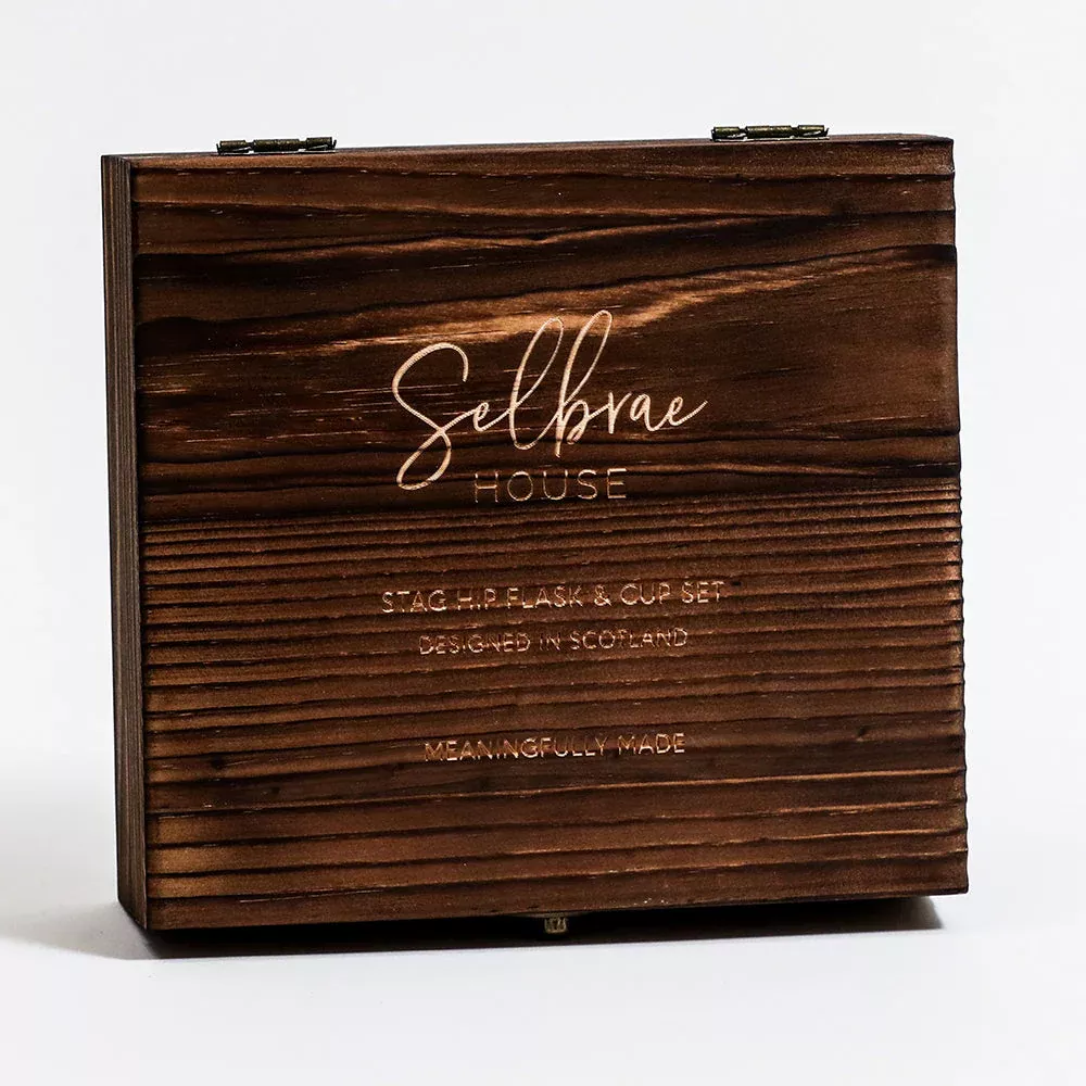 Selbrae Hip Flask & Cup Set - Stag