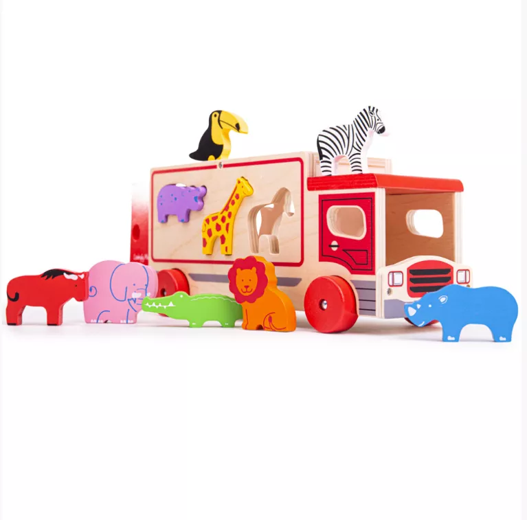 Wooden Safari Sorting Lorry