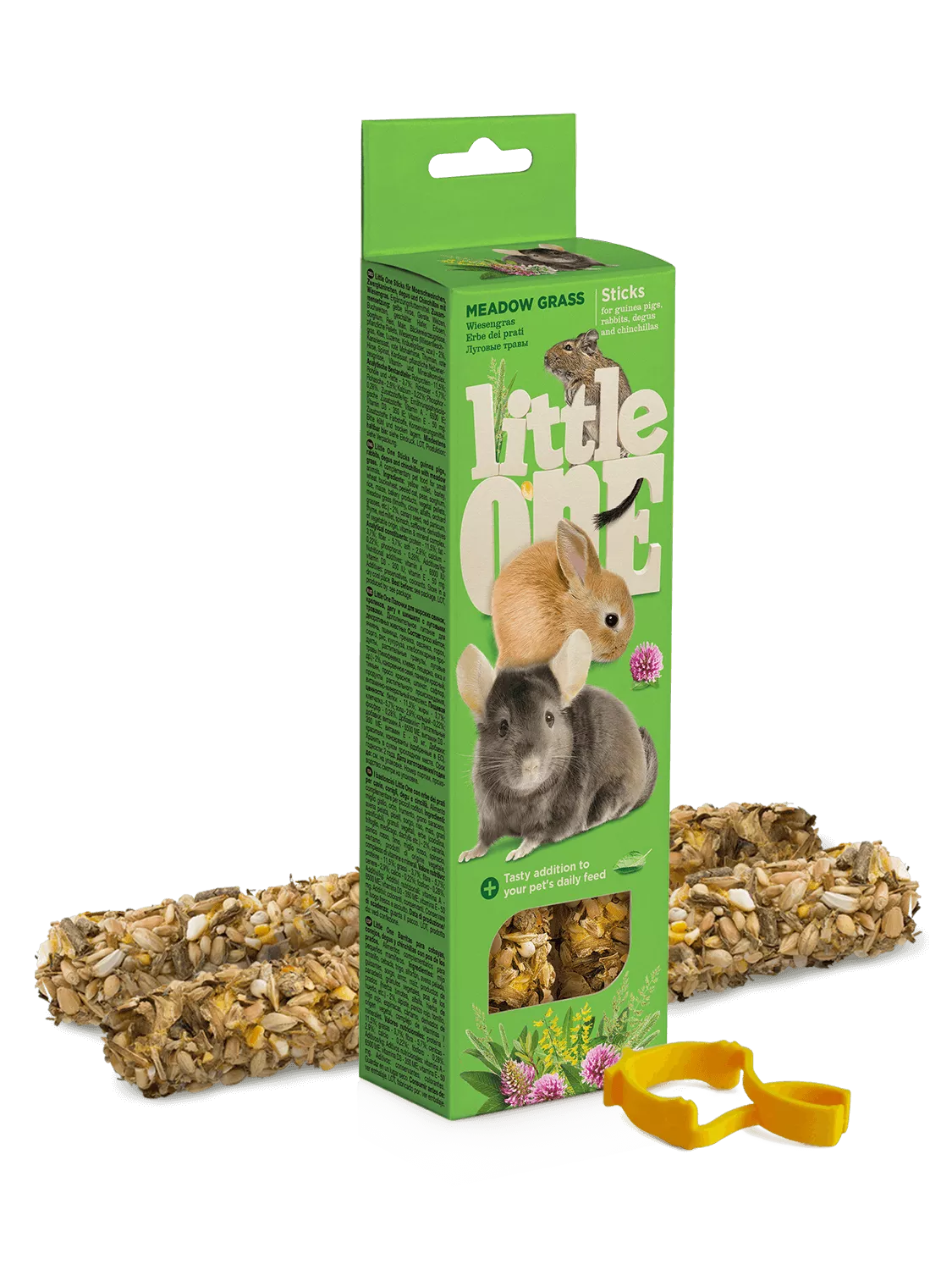 Little One Sticks for guinea pigs, rabbits and chinchillas with meadow grass, 2x55g