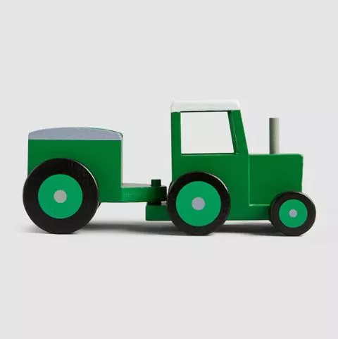 Wooden Tractor Ted Toy & Trailer