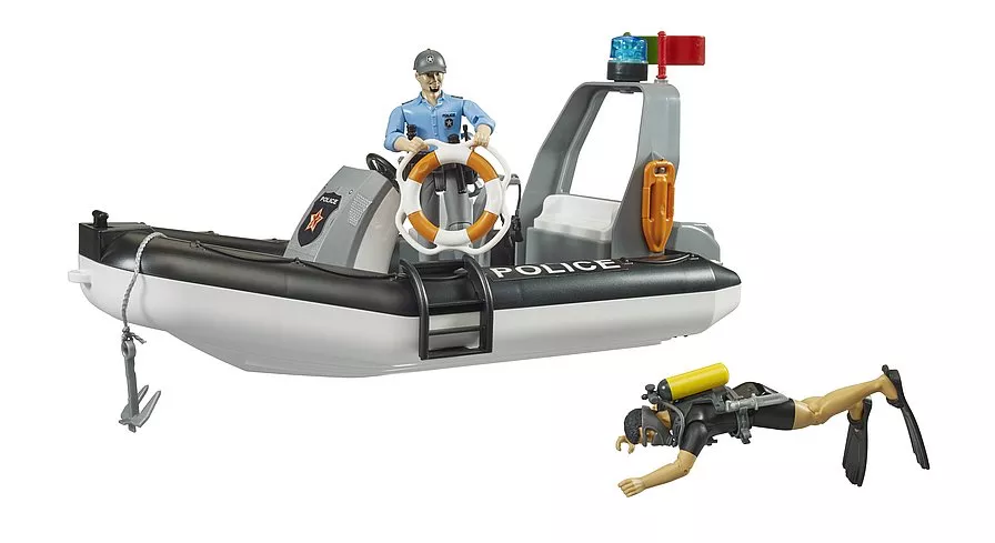 Police Boat with Figures