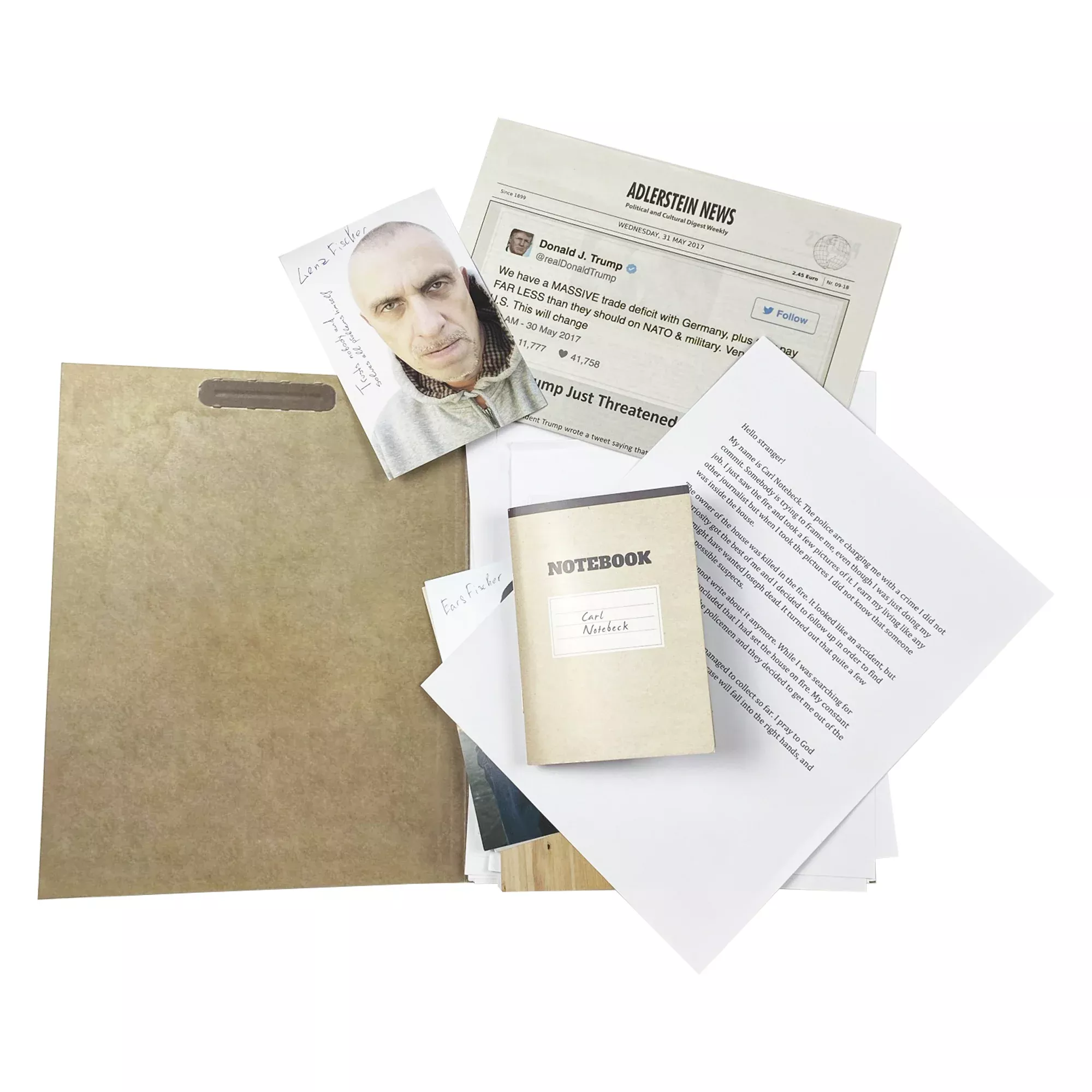 Murder Mystery Party Case File Fire in Adlerstein