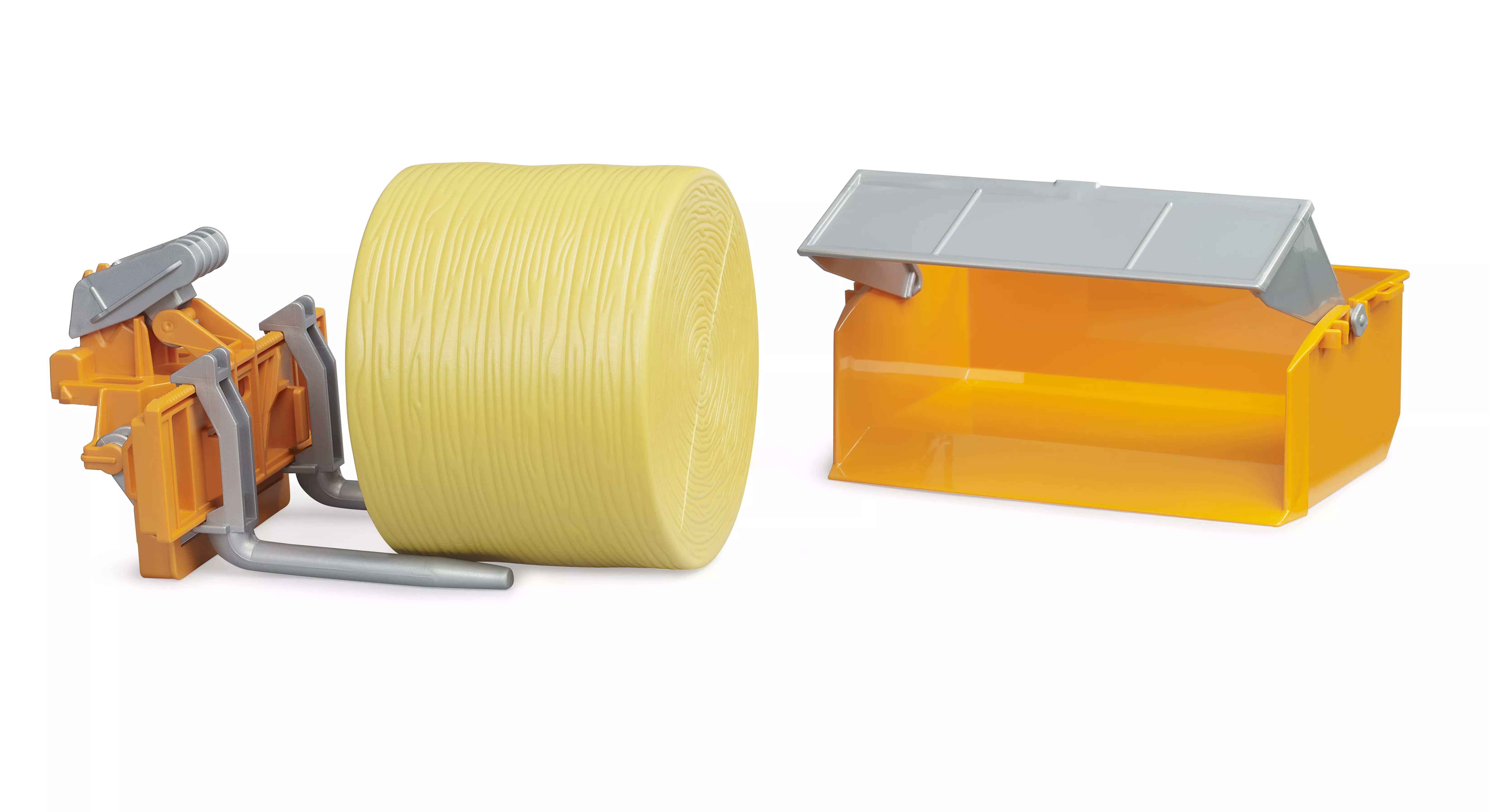 Tractor Loading Box with Forks & Round Bale