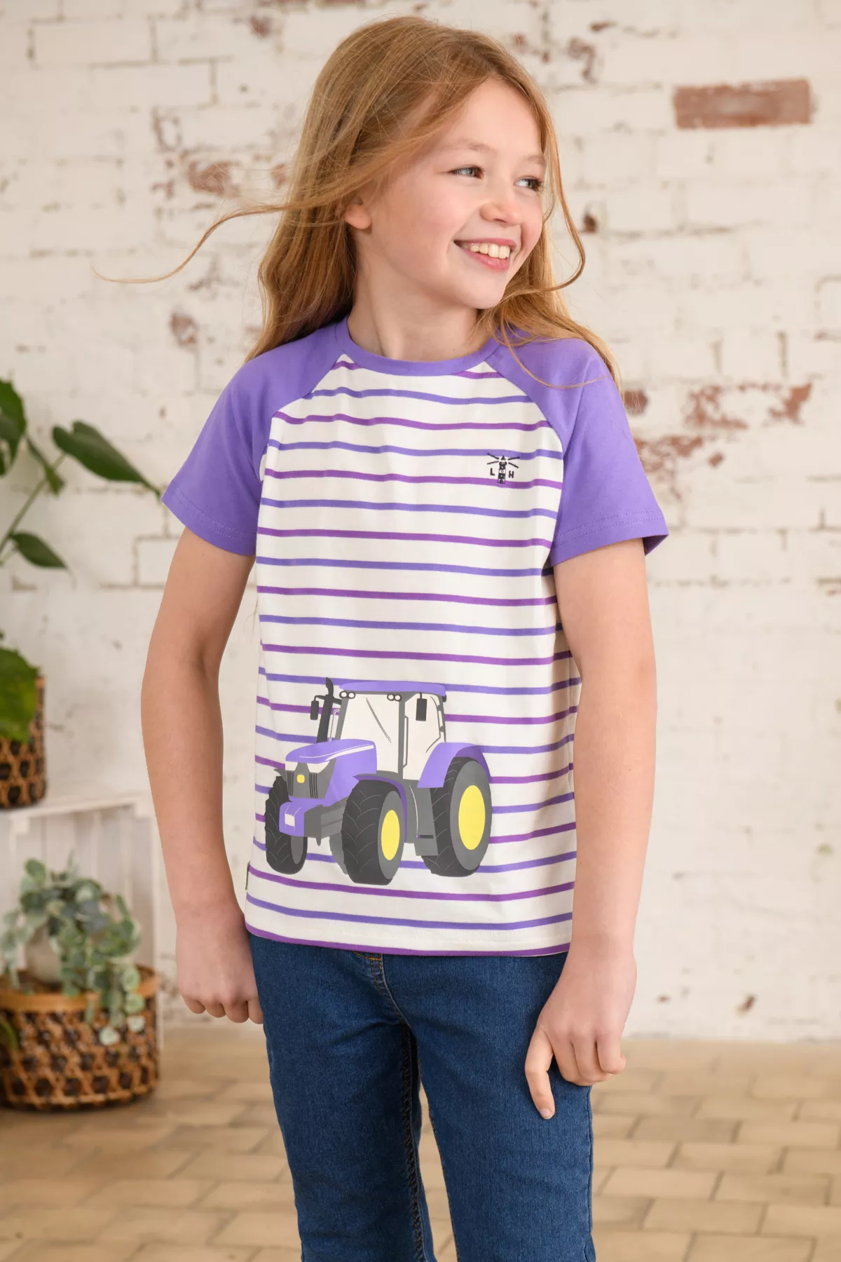 Causeway T-Shirt Purple Tractor 2-3yrs