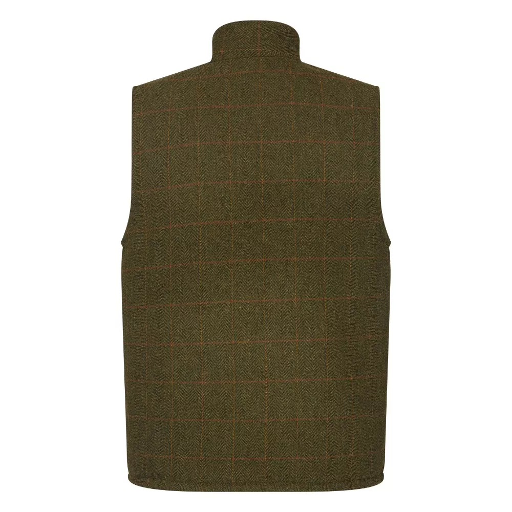 Men’s Derby Tweed Barrington Shooting Gilet Dark Sage XL