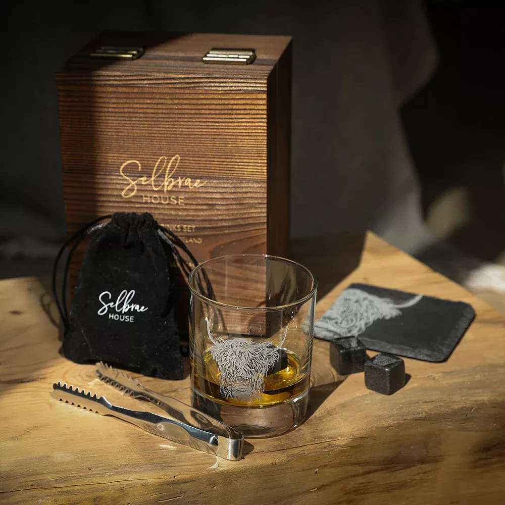 Selbrae Drinks Set - Highland Cow