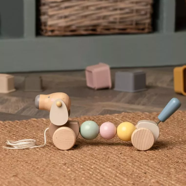 Bambino Wooden Pull Along Dog