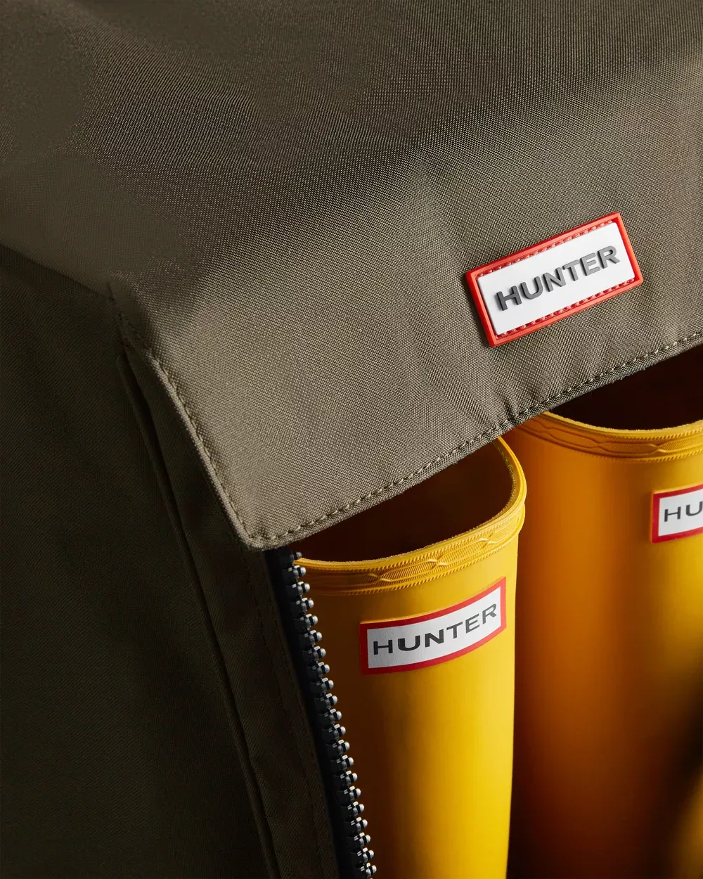 HUNTER Westray Tall Boot Bag Dark Olive