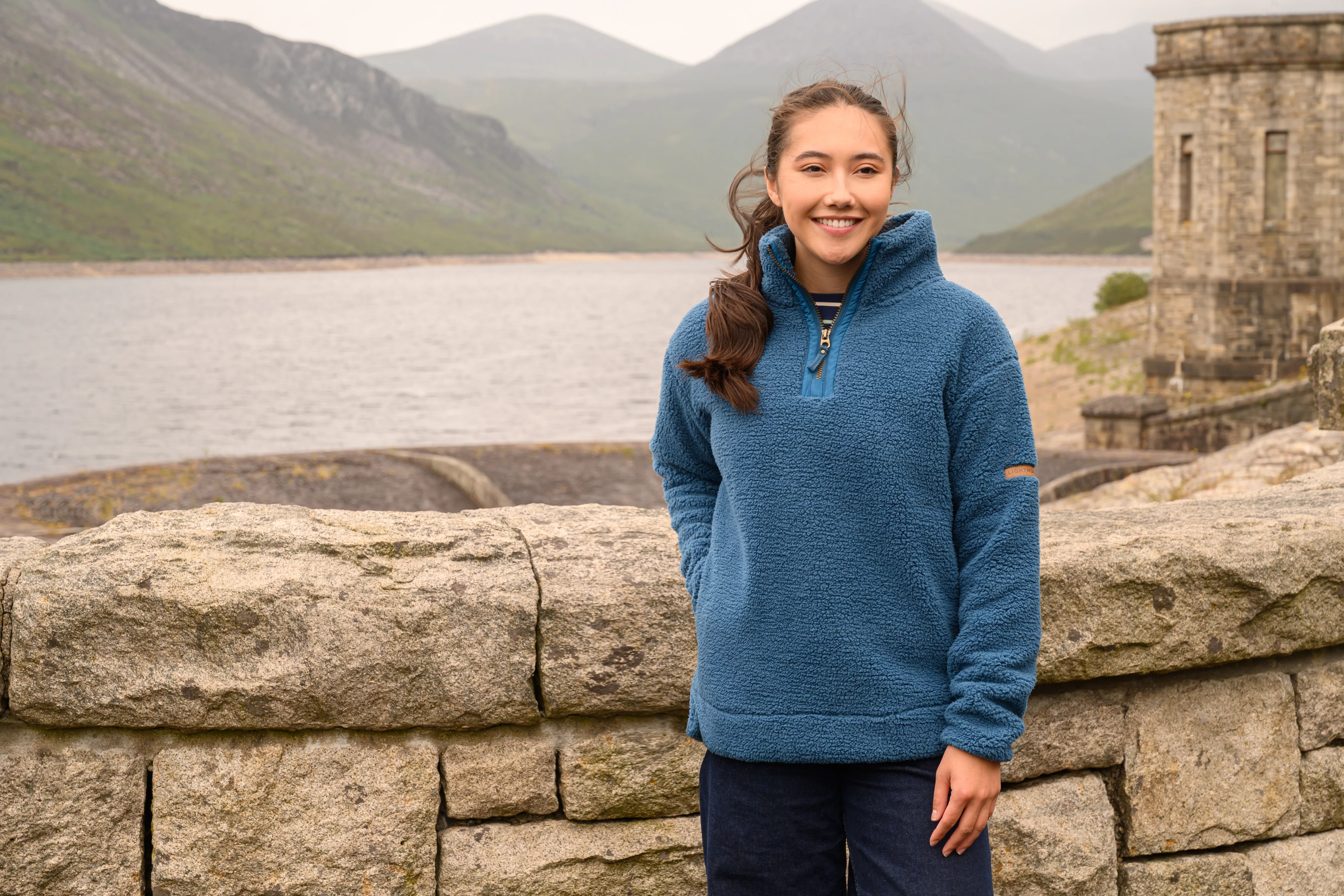 Ladies Coast Half Zip Fleece Teal 16