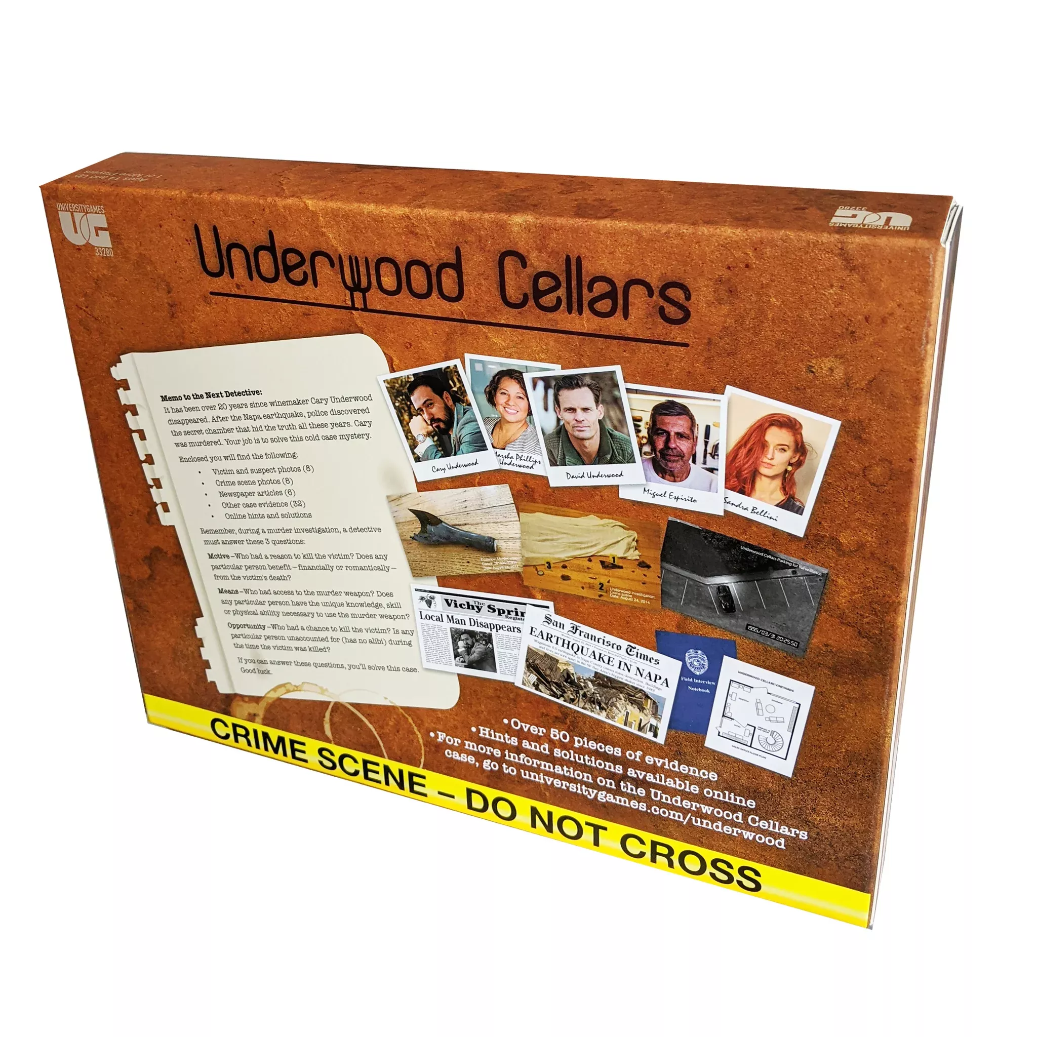 Murder Mystery Party Case File Underwood Cellars
