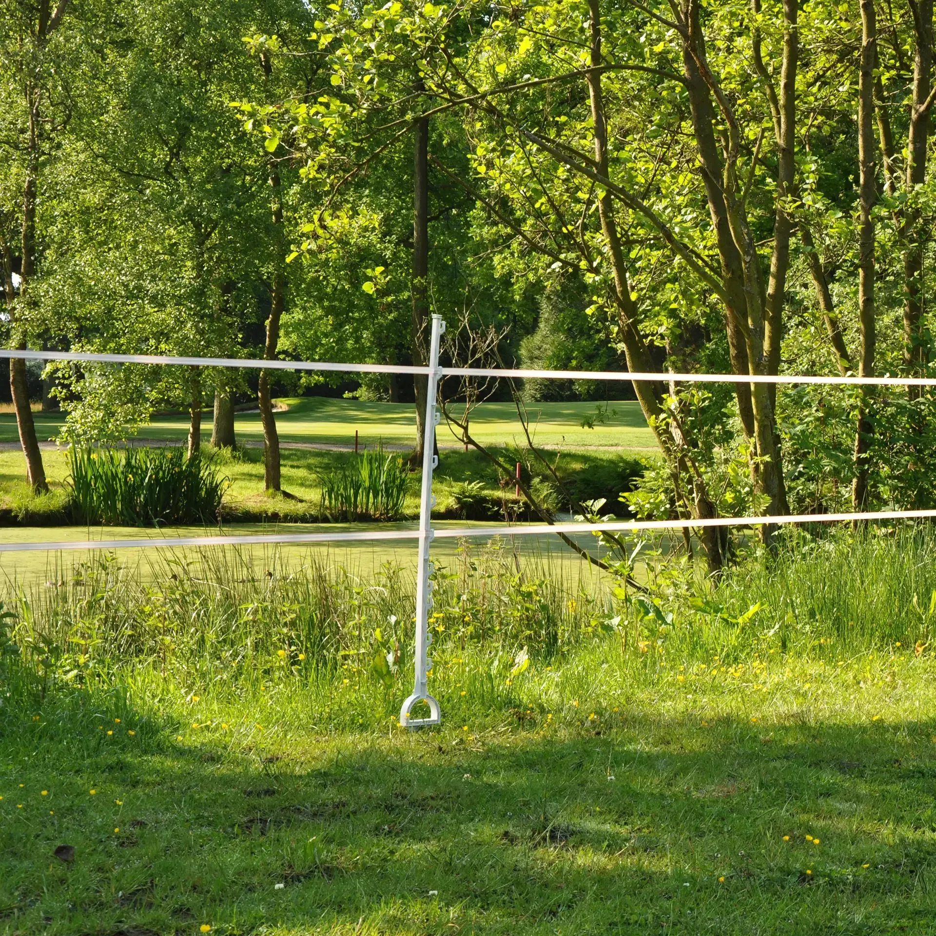 Stirrup Tall Horse Post White 155cm - each