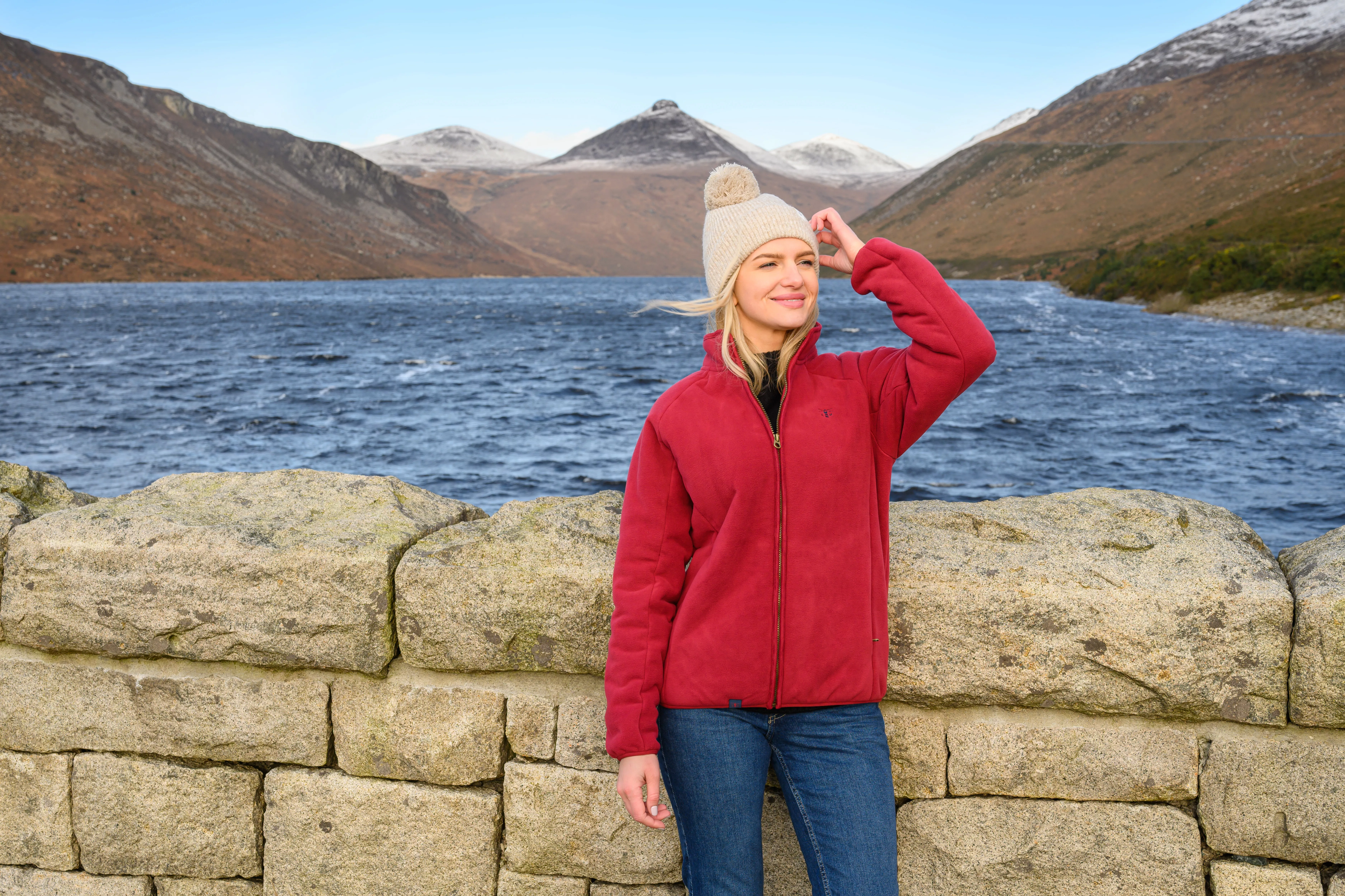 Ladies Avon Waterproof Fleece Maroon 20