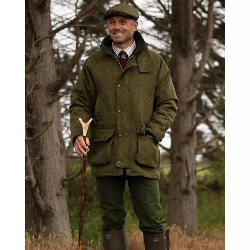 Men’s Tweed Barlaston Shooting Jacket Dark Sage L