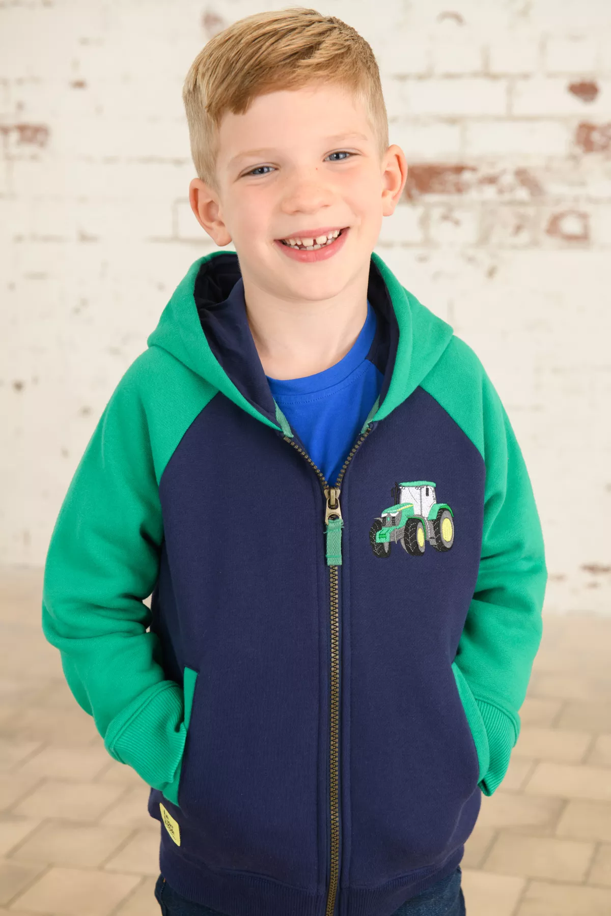 Jackson Full Zip Hoodie Green Tractor 4-5yrs