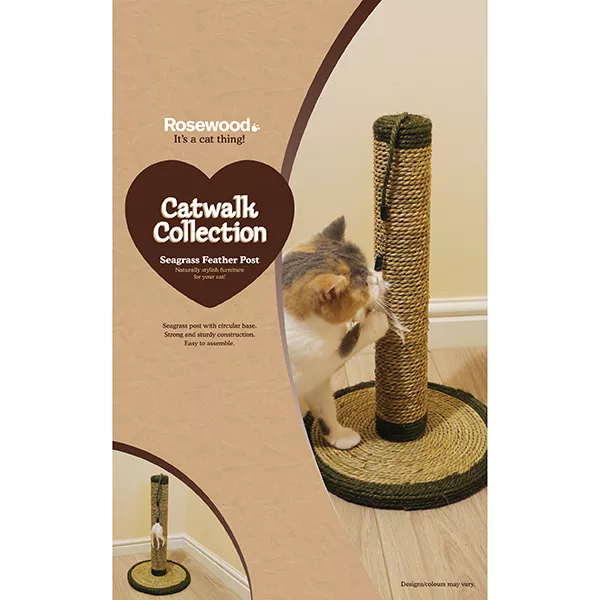 Seagrass Feather Post Cat Scratcher